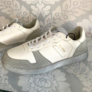 RE /DONE 80's Basketball White & Gray Leather & Suede Sneakers